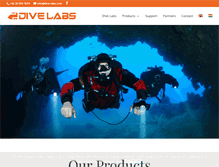 Tablet Screenshot of dive-labs.com